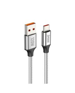 SUPERIOR USB data kabal SU-K100 pleteni Fast 120W 6A Type C 1m, srebrna - U2103