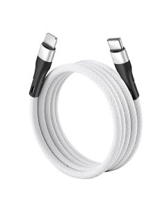 USB Data kabl Magnetic TD-CA93 Type C na Lightning, 27W, bela - U2115