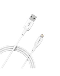 MOXOM USB data kabal MX-CB296 3A Lightning, bela - U2121