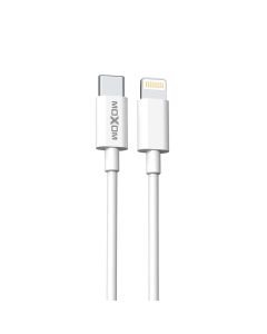 MOXOM USB data kabal MX-CB127 Type C na Lightning PD 30W 20cm, bela - U2135