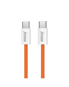 SUPERIOR USB data kabal SU-K1025 Type C na Type C 60W, 1m, narandžasta