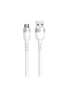 USB data kabal Moxom MX-CB184 silicone micro 3A 1m beli