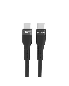 USB data kabal Moxom MX-CB186 silicone Type C na Type C 100W 1m crni