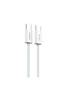 MOXOM USB data kabl MX-CB238 60W Type-C na Type-C, bela - U2201