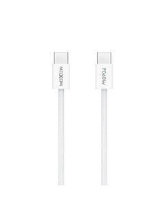 MOXOM USB data kabal MX-CB369 pleteni Fast 60W 3A Type-C na Type-C, 1m, bela