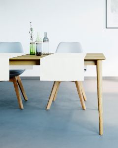 DEKOR DOM Nadstolnjak 50x140cm Mistral Uniline, bela - 024065