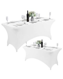MODERNHOME Univerzalna navlaka za sto 180cm, bela - HTSP6FT WHITE