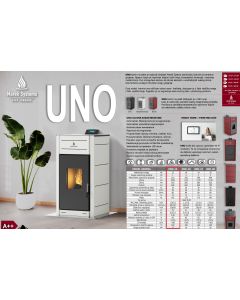 MARELI Kamin na pelet UNO 13 (1kW + 12kW) crna