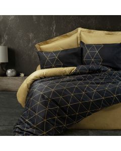 DEKOR DOM Komplet posteljina CB Ranforce double Dark, veta gold - 039536-1