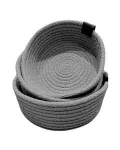 DEKOR DOM Set korpica 3/1, tamno siva - 041613-1