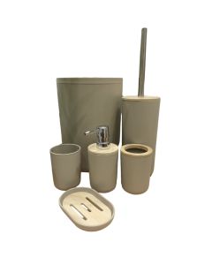 DEKOR DOM Set za kupatilo 1/6 Bamboo, bež - 024308