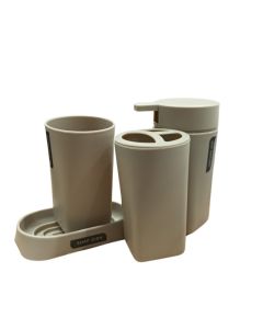 DEKOR DOM Set za kupatilo 1/4 Basic, bež - 024309