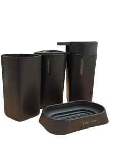 DEKOR DOM Set za kupatilo 1/4 Basic, crna - 024311