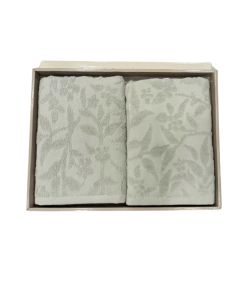 DEKOR DOM Peškir FLOWER SET 2/1 - 50x90 + 70x140 - Mint green - 025029