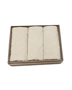 DEKOR DOM Peškir FLOWER SET 3/1 - 50x90 3pcs - Ivory - 025031