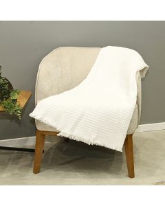 DEKOR DOM Prekrivač SOFT VAFEL 160x220cm White - 024555
