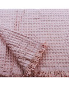 DEKOR DOM Prekrivač SOFT VAFEL 160x220cm Pudra - 024550