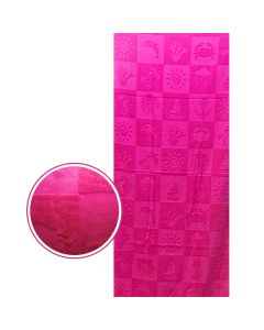 DEKOR DOM Plažni peškir BEACH MASTER - 70x150 - SHELL Fuchsia