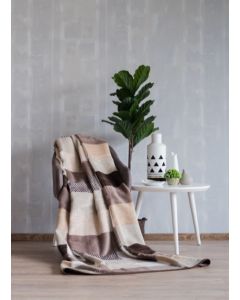 DEKOR DOM Ćebe ECO BLANKET 150x200 - 18108-A Squares Cream - 021546