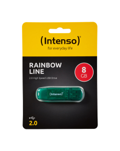USB Flash drive INTENSO 8GB Hi-Speed USB 2.0 Rainbow line Rainbow zeleni