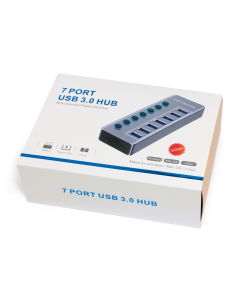 USB 3.0 HUB 7 porta LWD HQ sivi - 210392