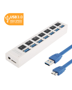 USB 3.0 HUB 7 portova JWD-U37 beli - 208953