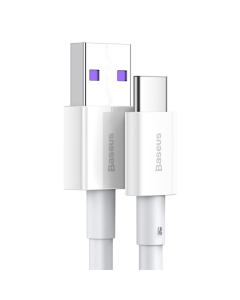 Kabel Baseus Superior Series Fast Charging na Type-C USB 66W beli 1m