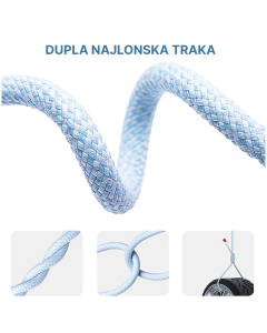 Kabel Braided iPhone PD Type-C na Type-C 20W beli 1m - 605964