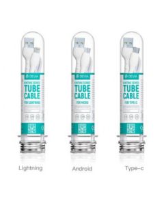 DEVIA Kabl USB Kintone Tube Cable Type C 2.1A, bela - 238-1