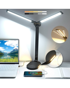 USB LED Desk Lampa sa bezicnim punjenjem JW-5508 crna