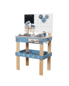 Dečija drvena radionica sa alatima, KINDER HOME, plava - V03D242C
