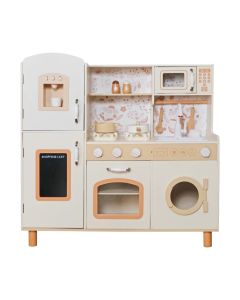 KINDER HOME Dečija drvena kuhinja – vintage stil sa elektronskim pločama za kuvanje