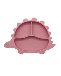 VOLIBABY Tanjir silikonski Stegosaurus vakum - VB00980_roze