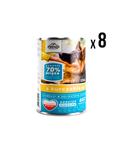 FRENDI Vlažna hrana za pse Piletina 1.250g 8/1