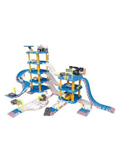 ECO TOYS Garaža policijska stanica na 4 nivoa, 100 delova - 660-A43