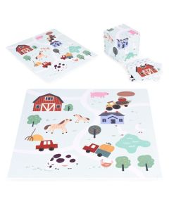 ECO TOYS Velike podne puzzle 90.5x90.5cm Farma, 21 deo - ECOEVA020
