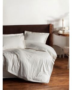 VIKTORIJA Set Posteljina Saten 200x220cm Prljavo bela boja