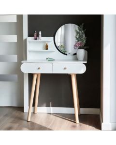 MODERNHOME Veliki moderni toaletni sto za šminku sa ogledalom i policama