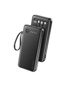 Ven Dens Power Bank 10000mAh sa kablom, crna