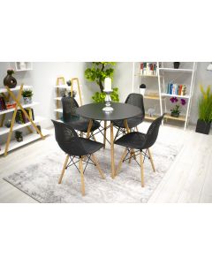 BOLZZ Verona set 4 stolice black - BOLVERCHABLCKS