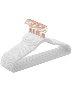 OSKAR Vešalice od belog somota 20 komada - crf026v01