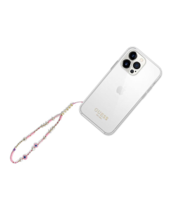 Vežica za mobilni Guess Strap Beads Shell Pink - GUSTSHPP
