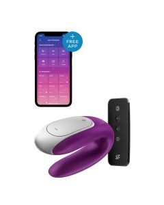 Vibrator za parove aplikacija Satisfyer Double Fun Violet - 4002460
