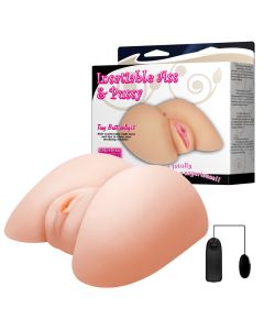 Vibrirajuća realistična veštačka vagina sa 2 ulaza - 009108