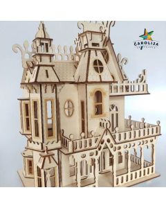 3D DRVENA PUZZLA - VILA FANTAZIJA SA NAMEŠTAJEM