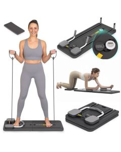 MODERNHOME Višenamenska pilates reformer daska, sklopiva, sa lcd ekranom i ekspanzerima,