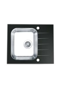 ALVEUS Sudopera od kaljenog stakla Vitro 10 crna fi 90 - 1114557
