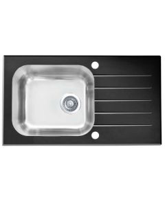 ALVEUS Sudopera od kaljenog stakla Vitro 20 crna fi 90 - 1114558
