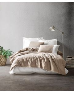 DEKOR DOM Posteljina CB Ranforce double Plain Line Vizon/krem - 032441