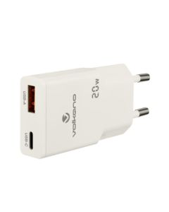 OSTALO Kućni punjač Volkano Mighty Series VK-8063-WT GaN 20W USB-A + USN-C